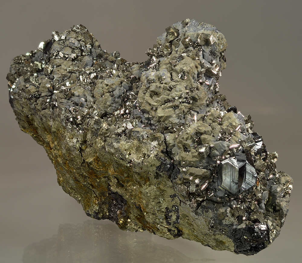 Arsenopyrite & Sphalerite On Galena