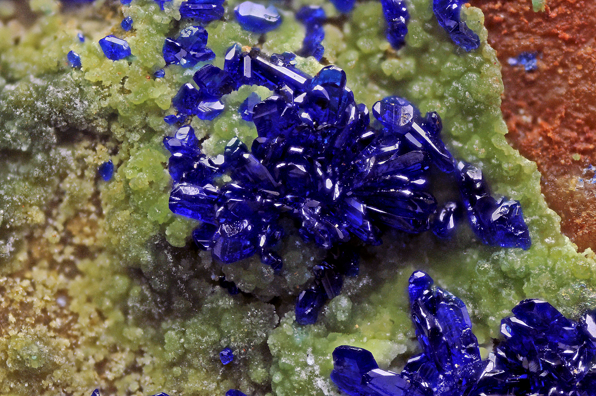 Azurite & Olivenite