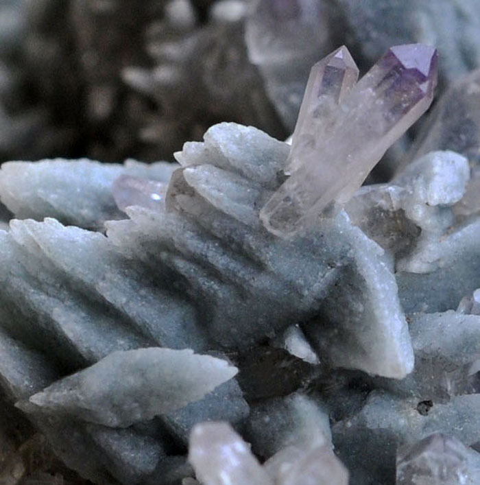 Calcite & Quartz Var Amethyst