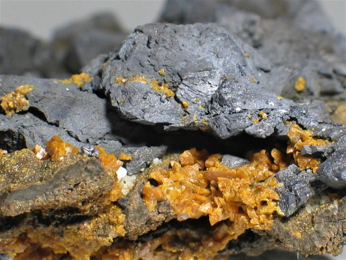 Galena & Wulfenite On Siderite