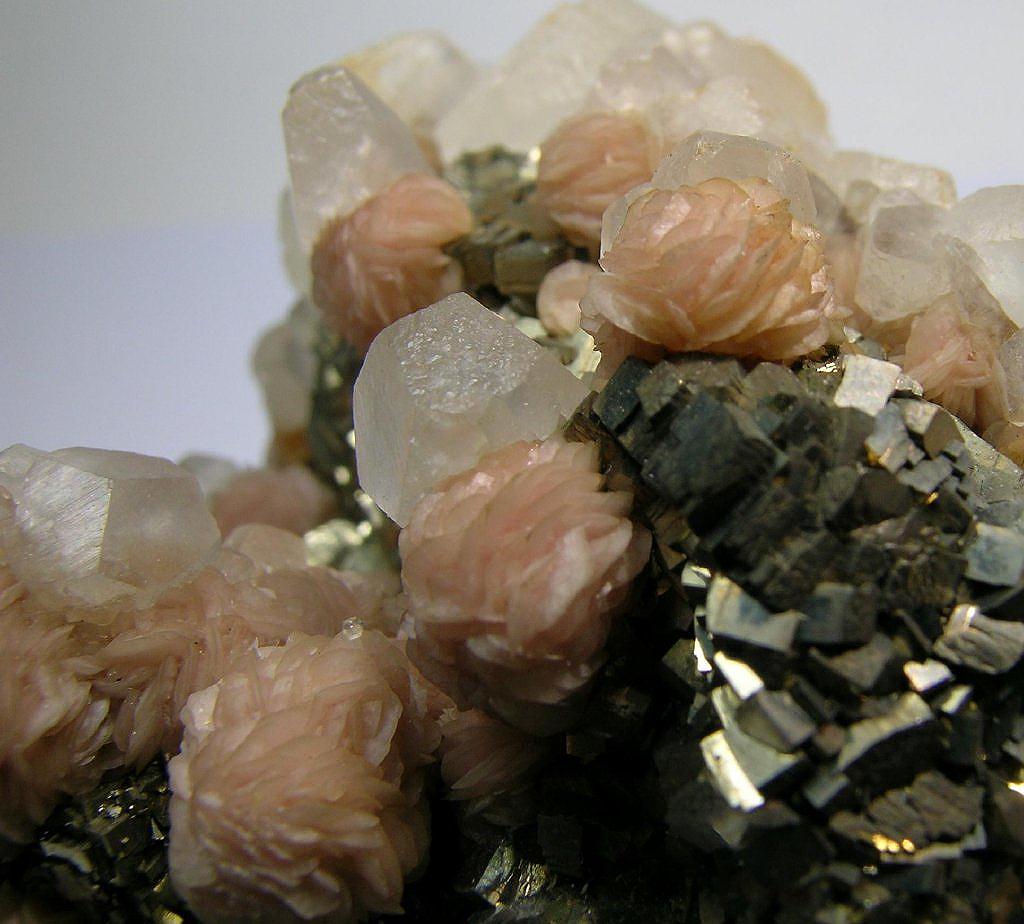 Rhodochrosite Pyrite & Calcite