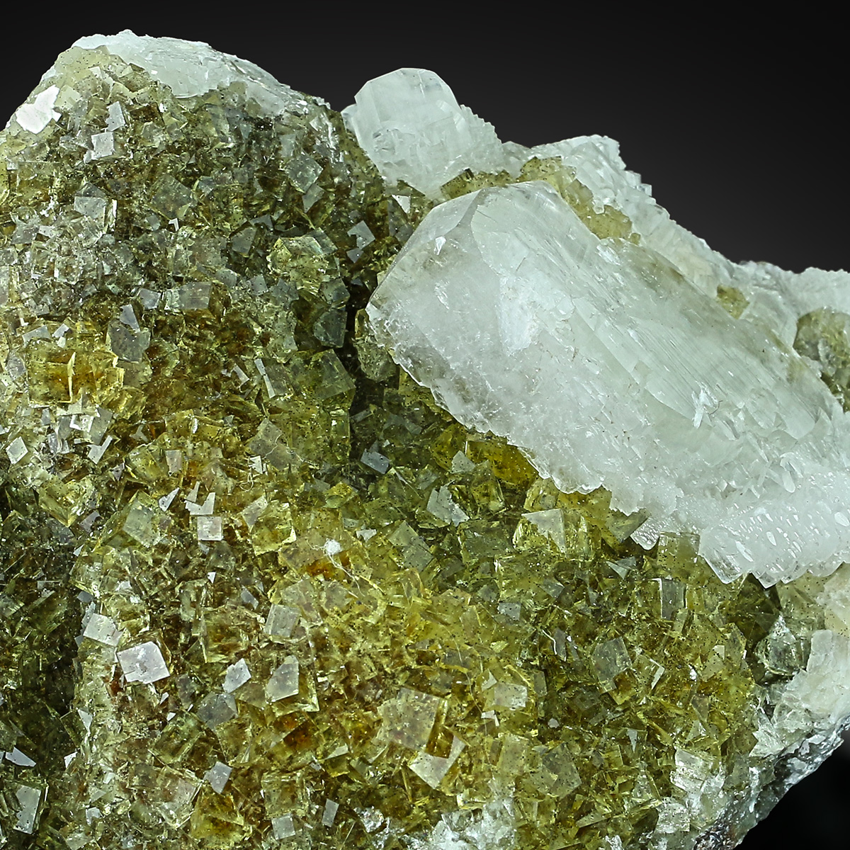 Calcite On Fluorite