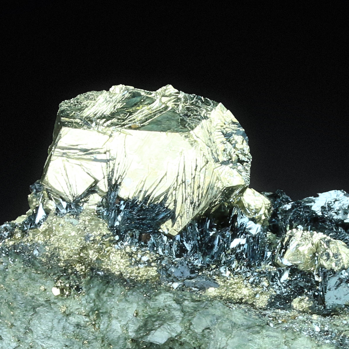 Pyrite On Hematite