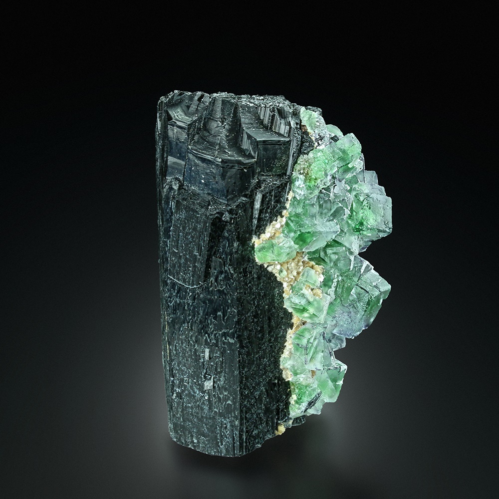 Fluorite On Schorl