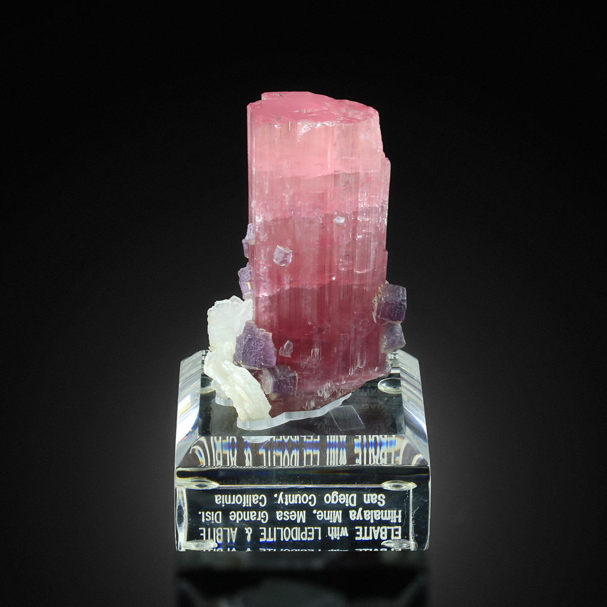 Tourmaline Elbaite With Lepidolite & Albite