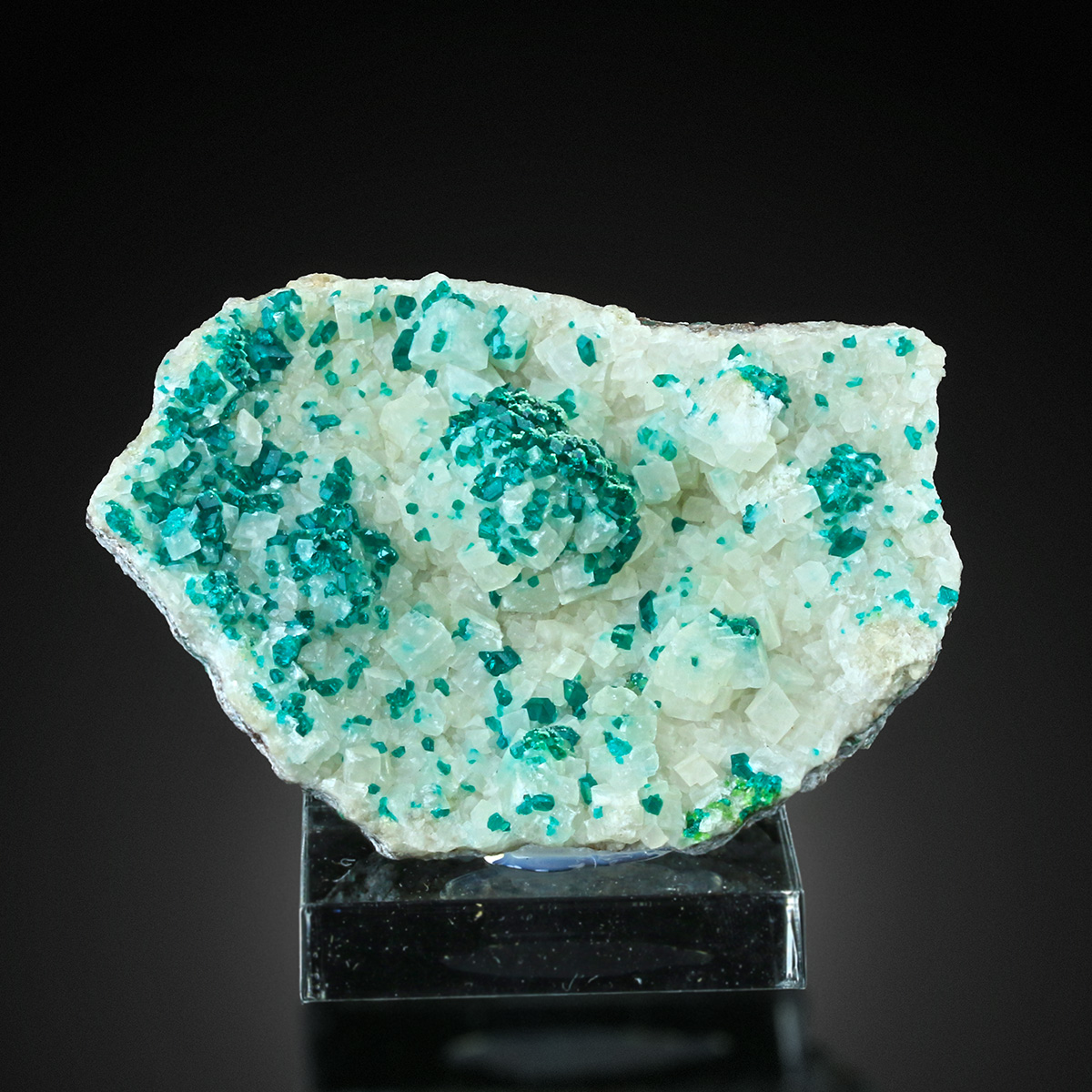 Dioptase On Calcite