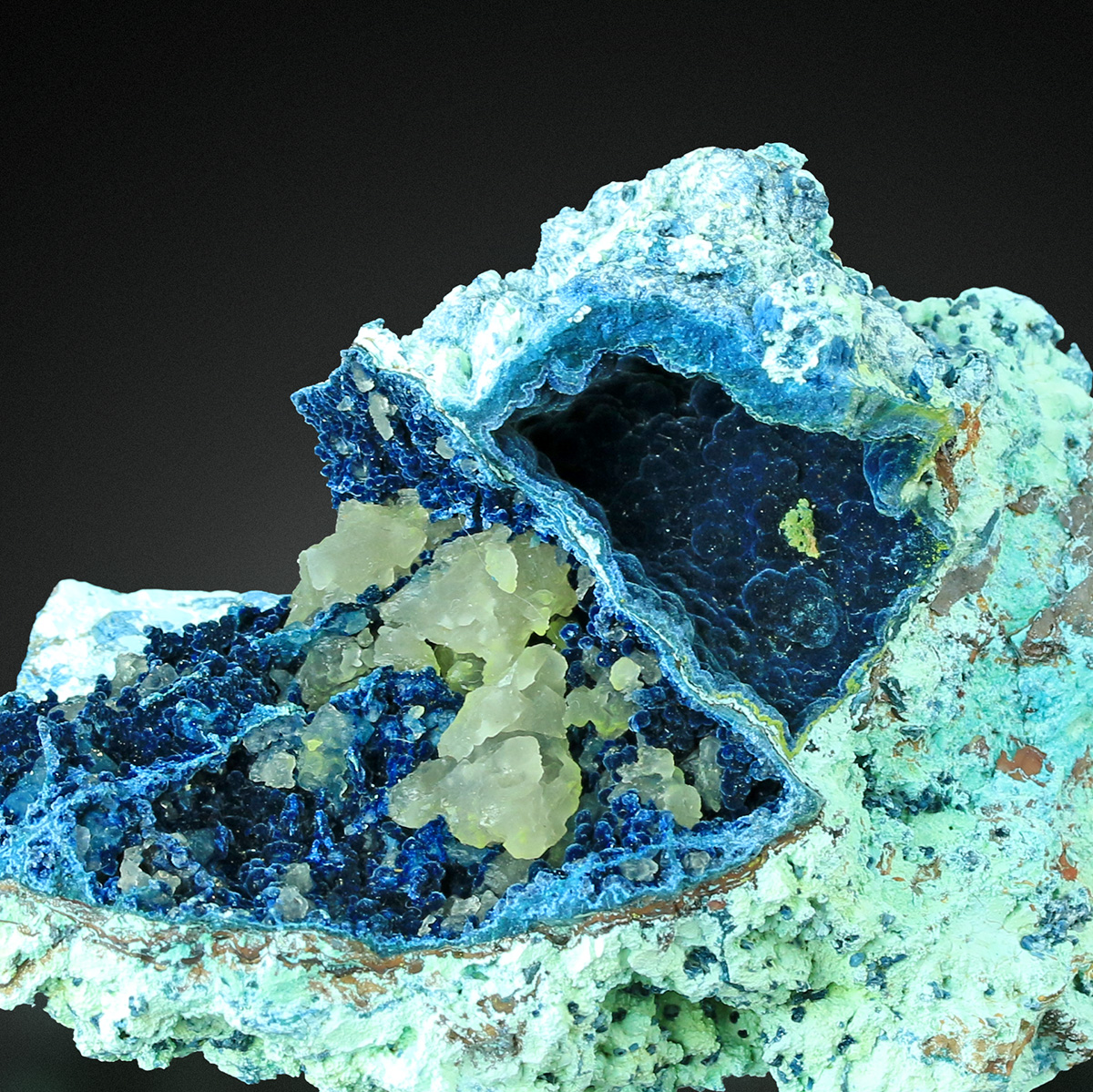 Shattuckite With Calcite