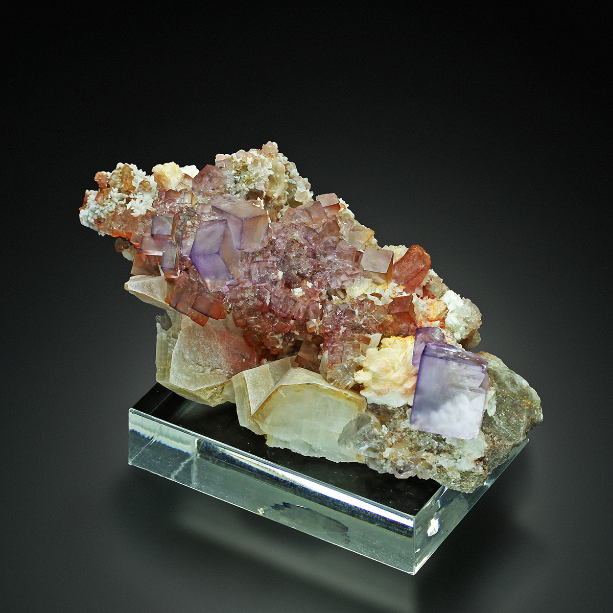 Fluorite With Baryte & Calcite