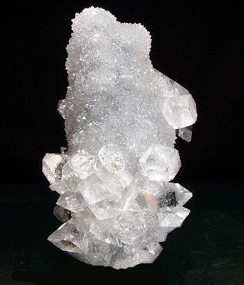 Apophyllite On Quartz