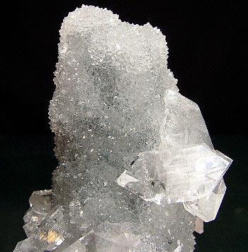 Apophyllite On Quartz