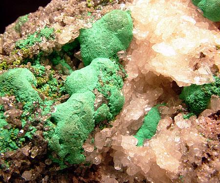 Cerussite & Malachite