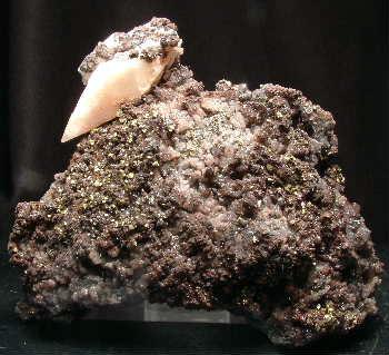 Chalcopyrite & Calcite On Hematite