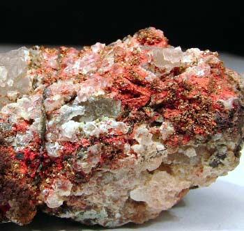 Chalcotrichite Native Copper & Calcite