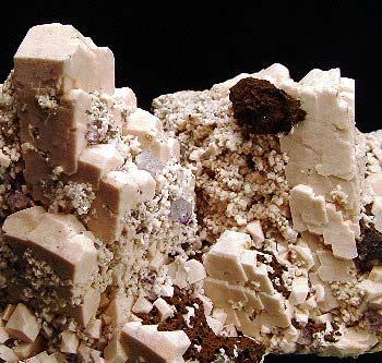 Microcline With Limonite & Fluorite