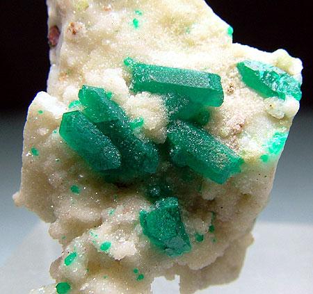 Dioptase On Calcite