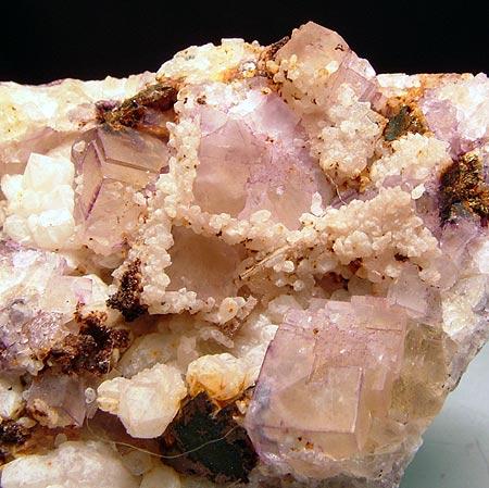 Fluorite Chalcopyrite & Quartz