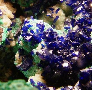 Azurite With Malachite