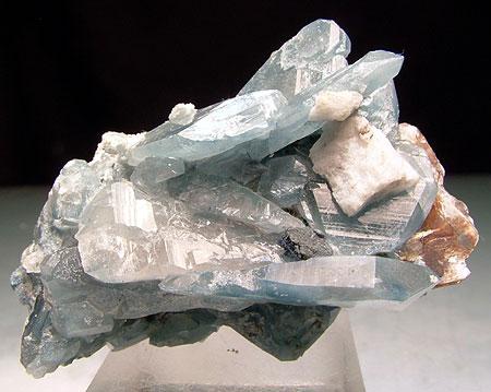 Quartz With Indicolite Inclusions & Muscovite