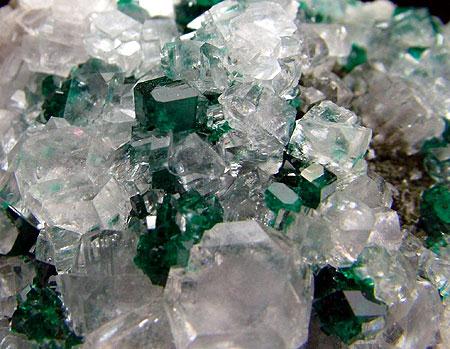 Dioptase & Calcite