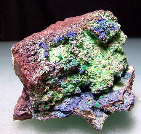 Malachite Psm Cuprite With Mixite & Azurite