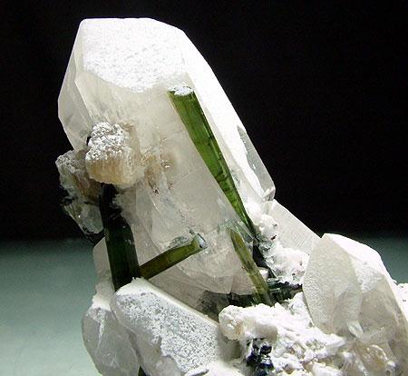 Quartz With Elbaite & Beryl