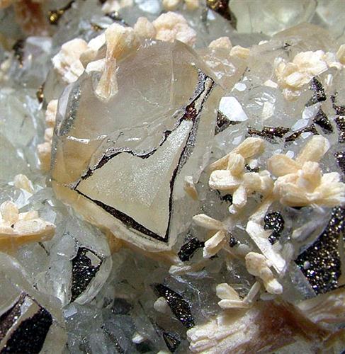Calcite Pyrite & Stilbite