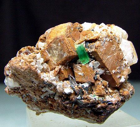 Emerald With Siderite & Hematite