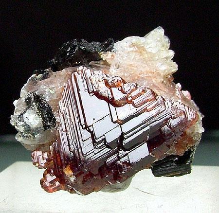 Spessartine With Apatite Quartz & Schorl