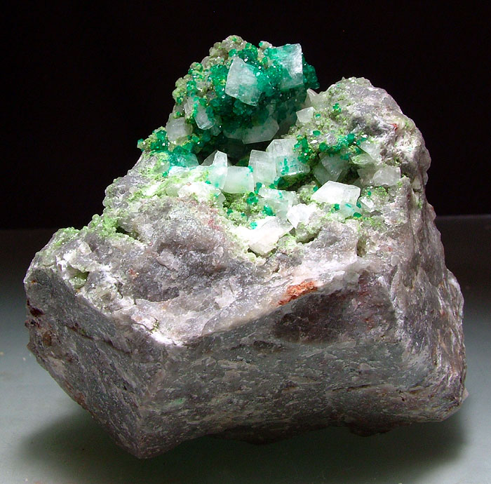 Dioptase & Duftite On Calcite