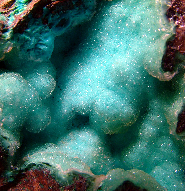 Quartz On Chrysocolla