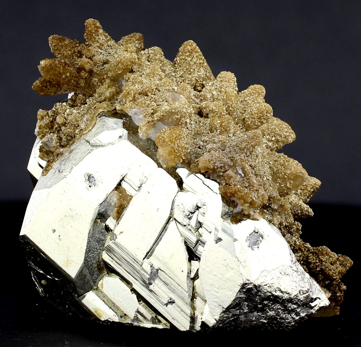 Pyrite With Quartz & Siderite