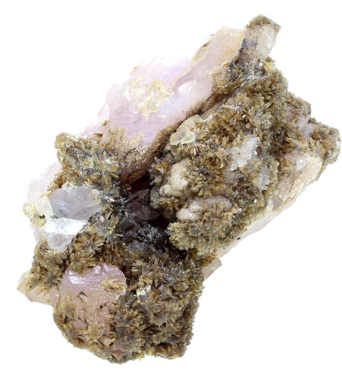 Eosphorite On Rose Quartz