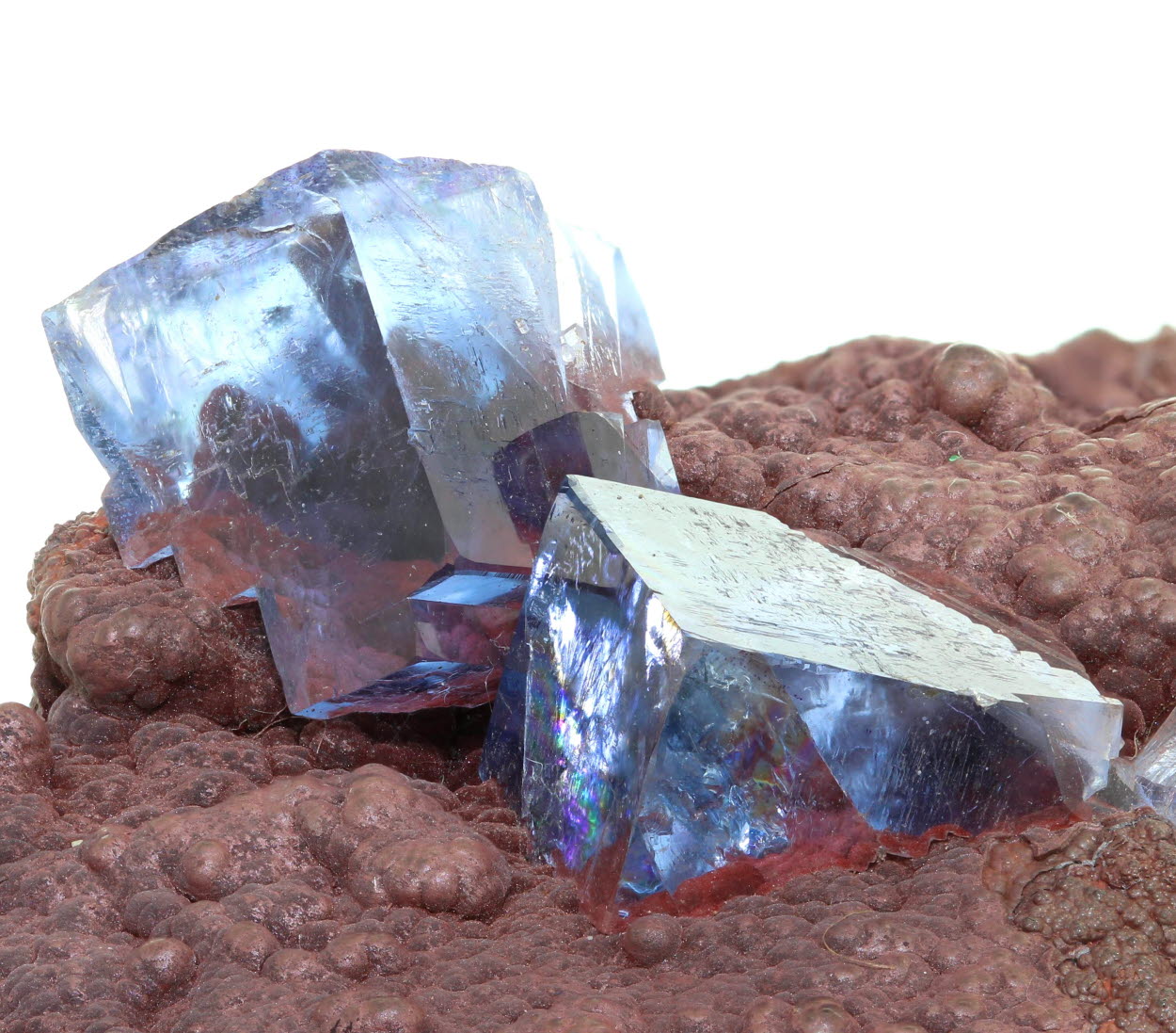 Fluorite On Hematite