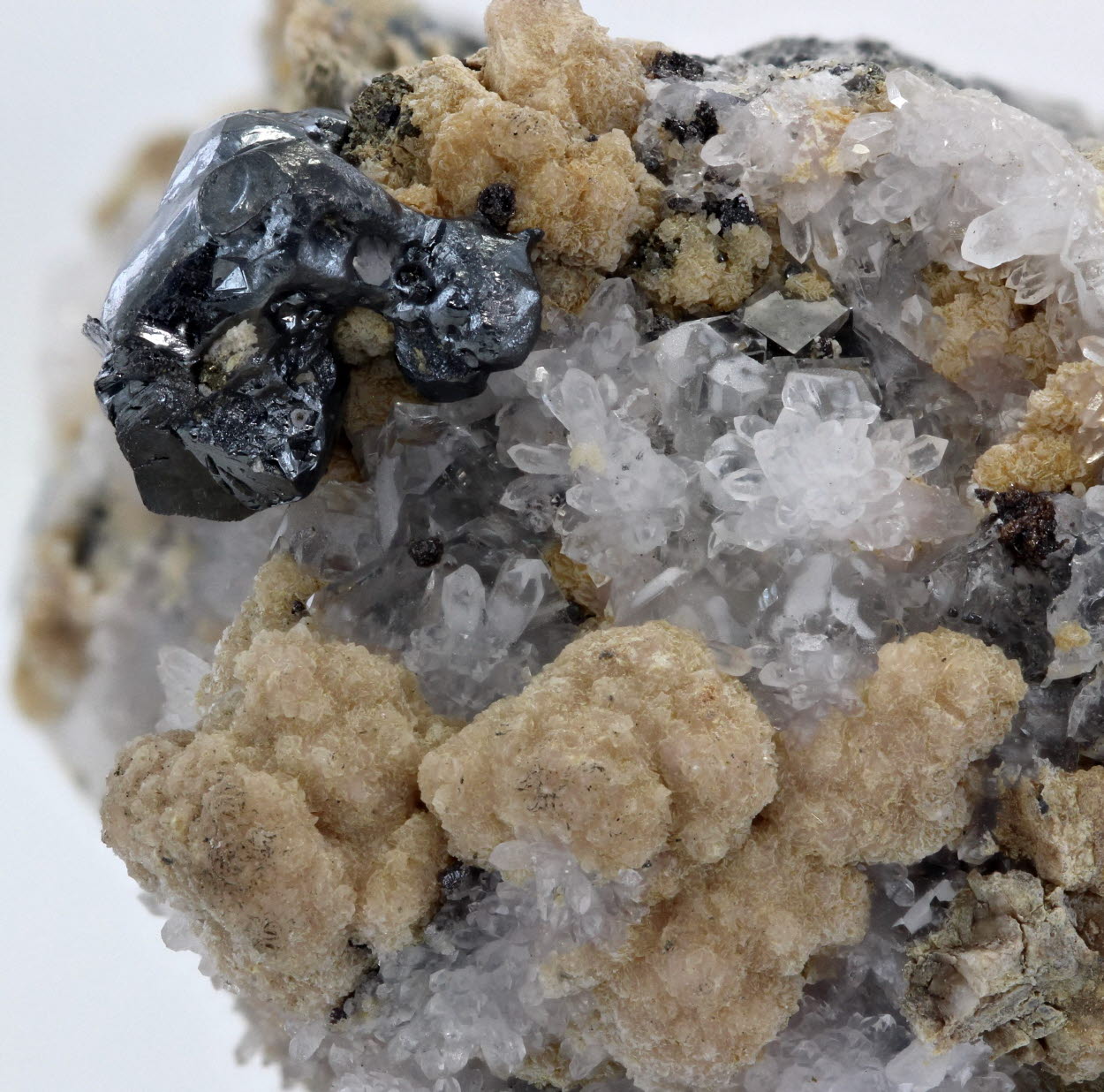 Pyrargyrite Manganoan Calcite & Fluorite