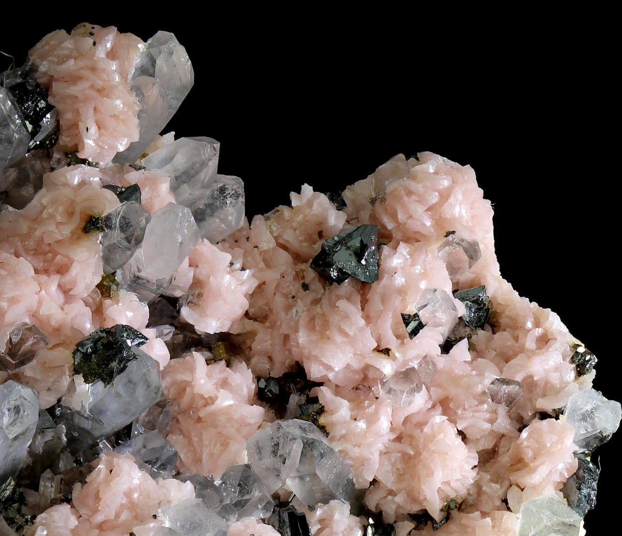 Rhodochrosite Tetrahedrite & Quartz