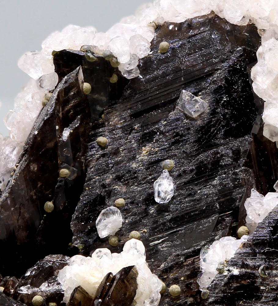 Axinite & Calcite With Chamosite