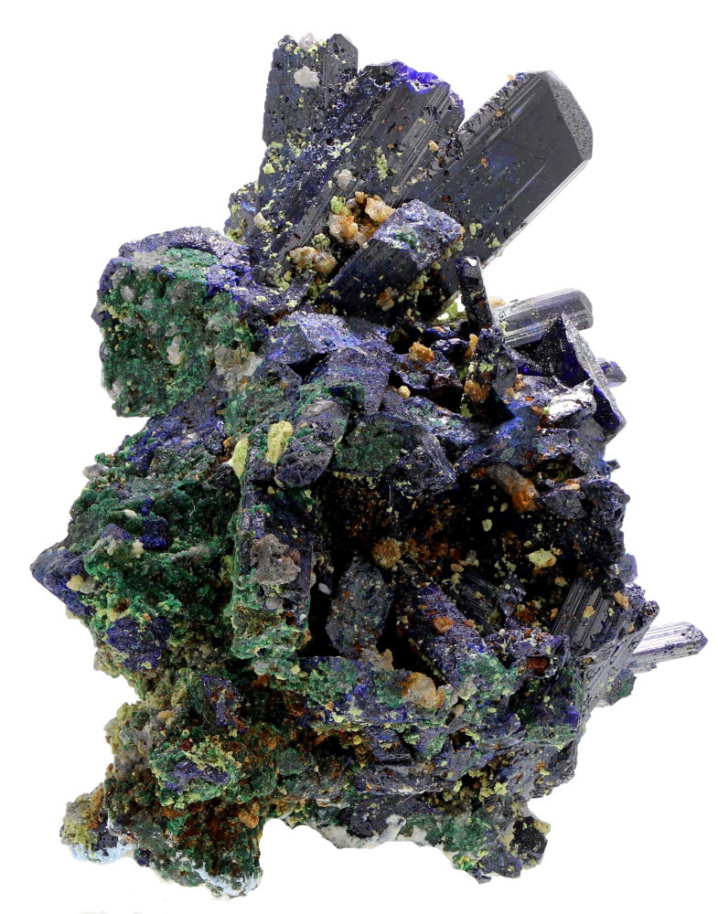 Azurite With Malachite Psm Azurite & Arsentsumebite