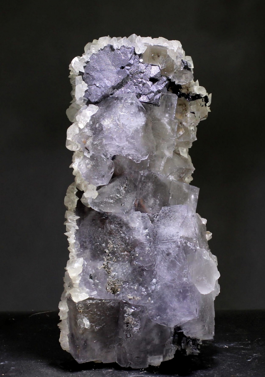 Fluorite With Galena & Calcite