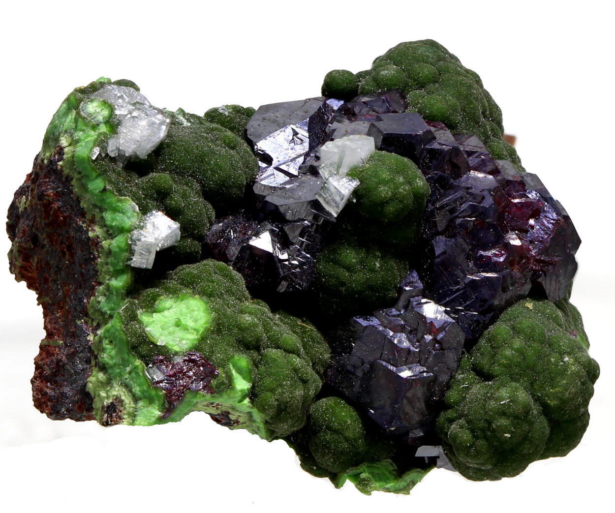 Cuprite With Calcite On Conichalcite