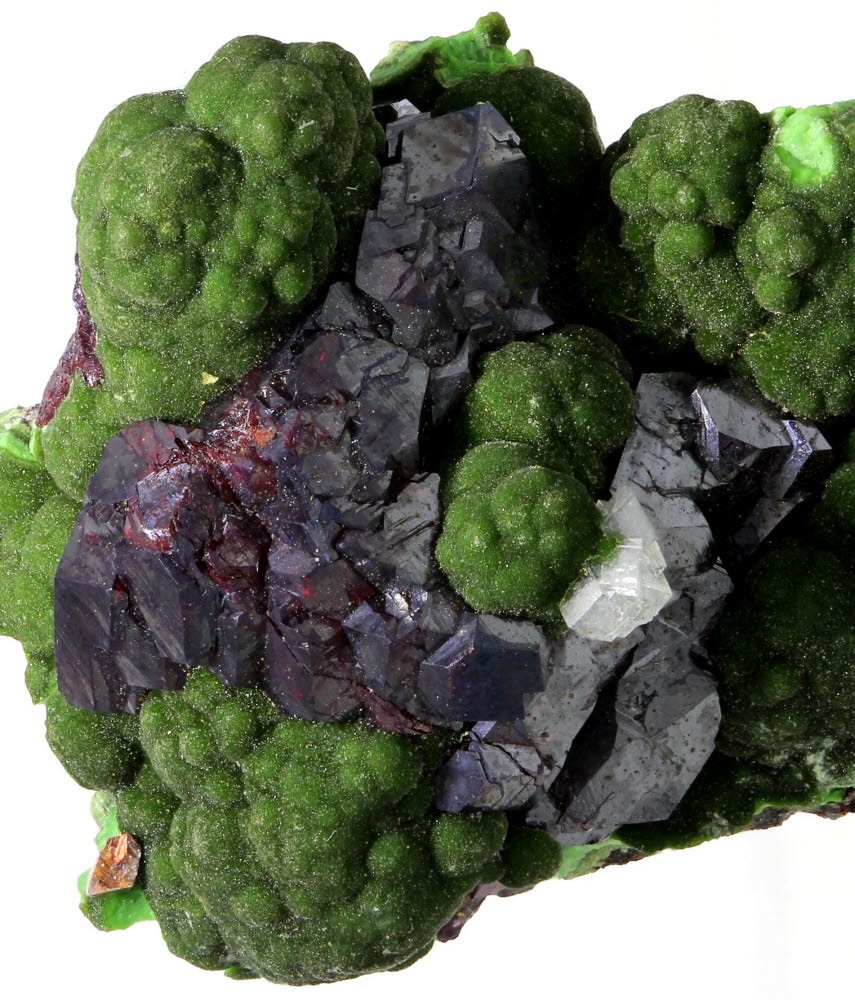 Cuprite With Calcite On Conichalcite