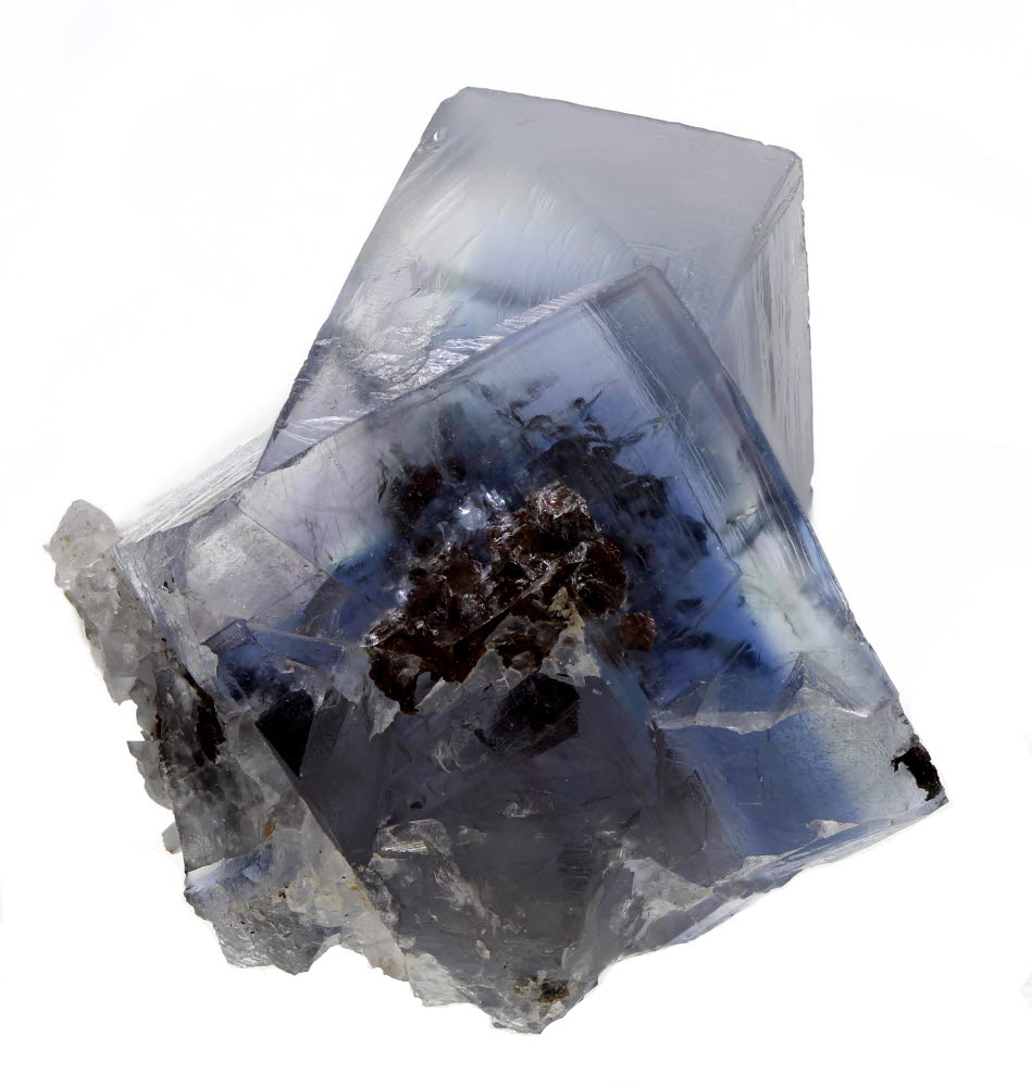 Fluorite With Siderite & Calcite