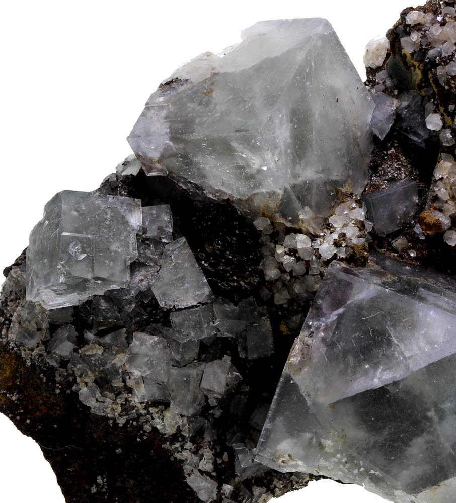 Fluorite With Siderite & Quartz