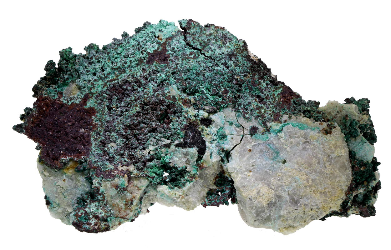 Native Copper Cuprite & Brochantite