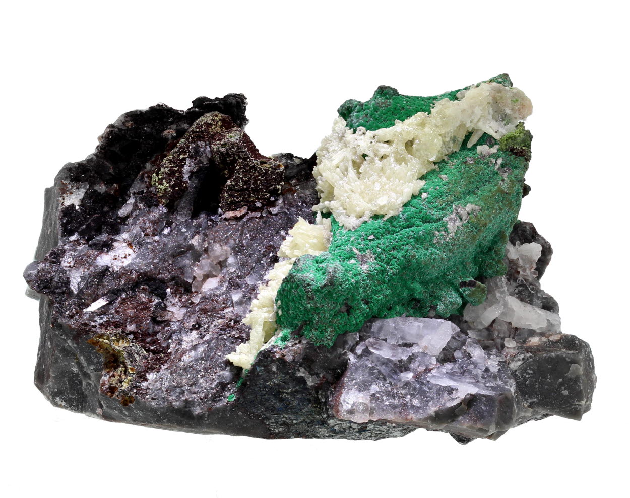 Mimetite & Malachite With Duftite Psm Enargite