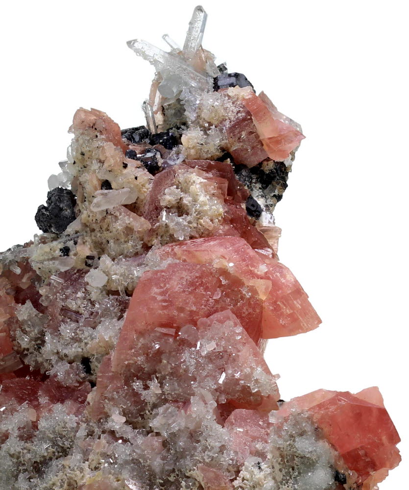 Rhodochrosite Fluorapatite & Quartz