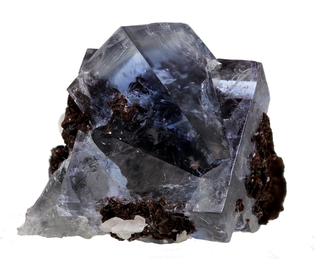 Fluorite With Siderite & Calcite