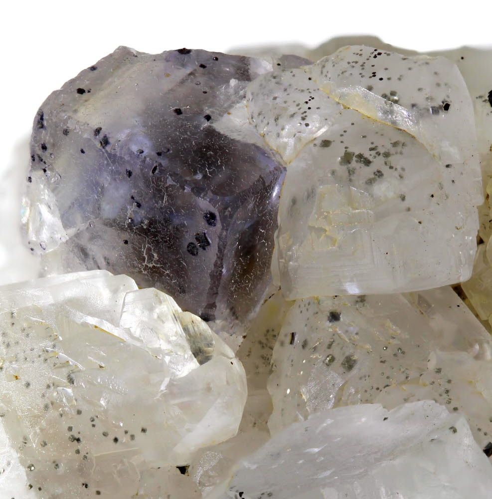 Fluorite & Calcite With Pyrite Inclusions