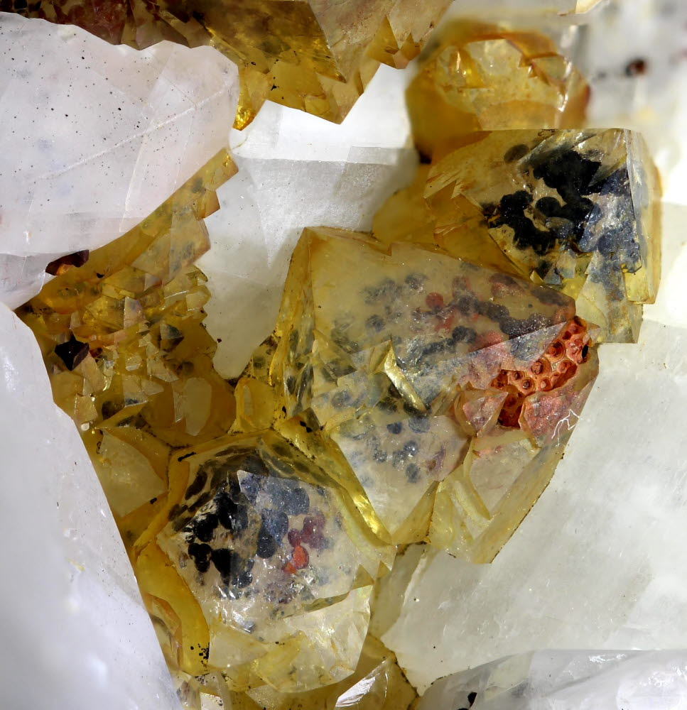 Sceptre Quartz With Calcite