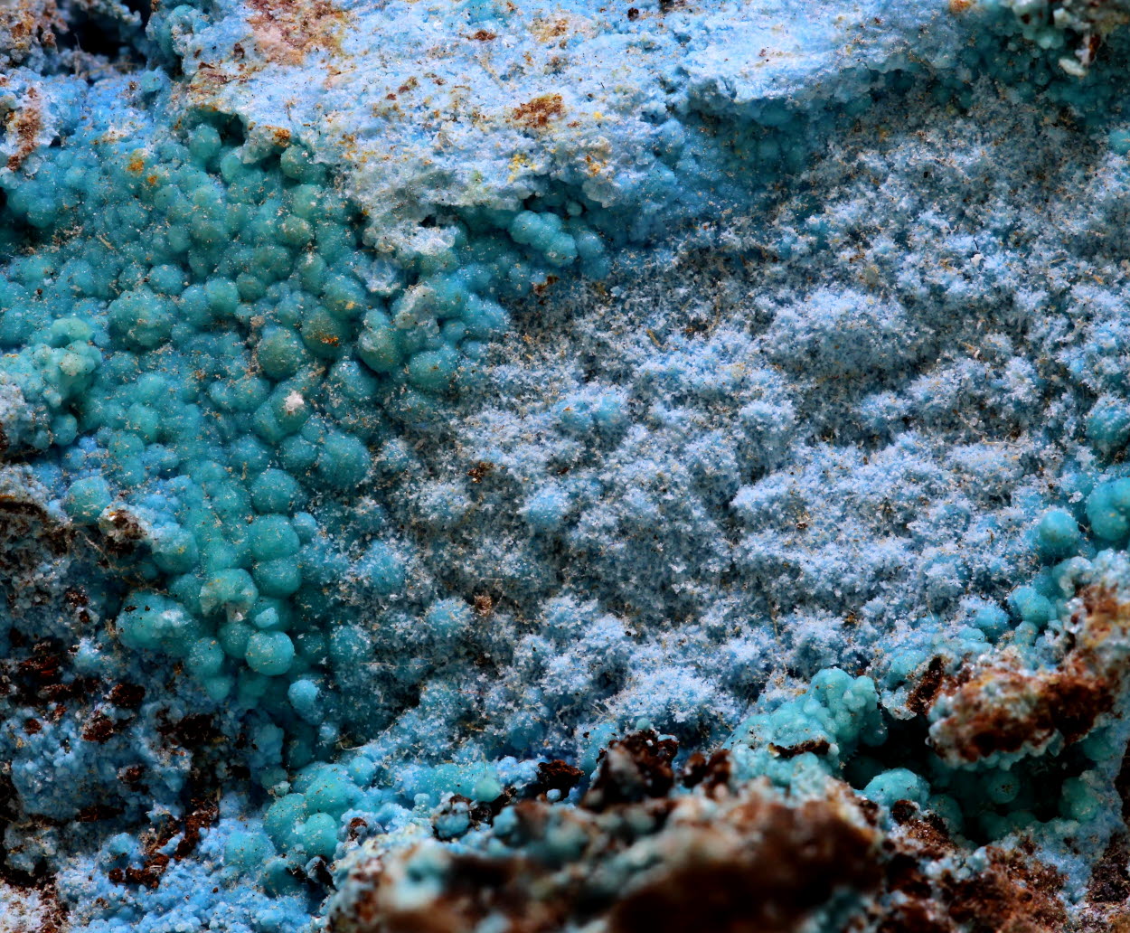 Chalcoalumite & Cyanotrichite