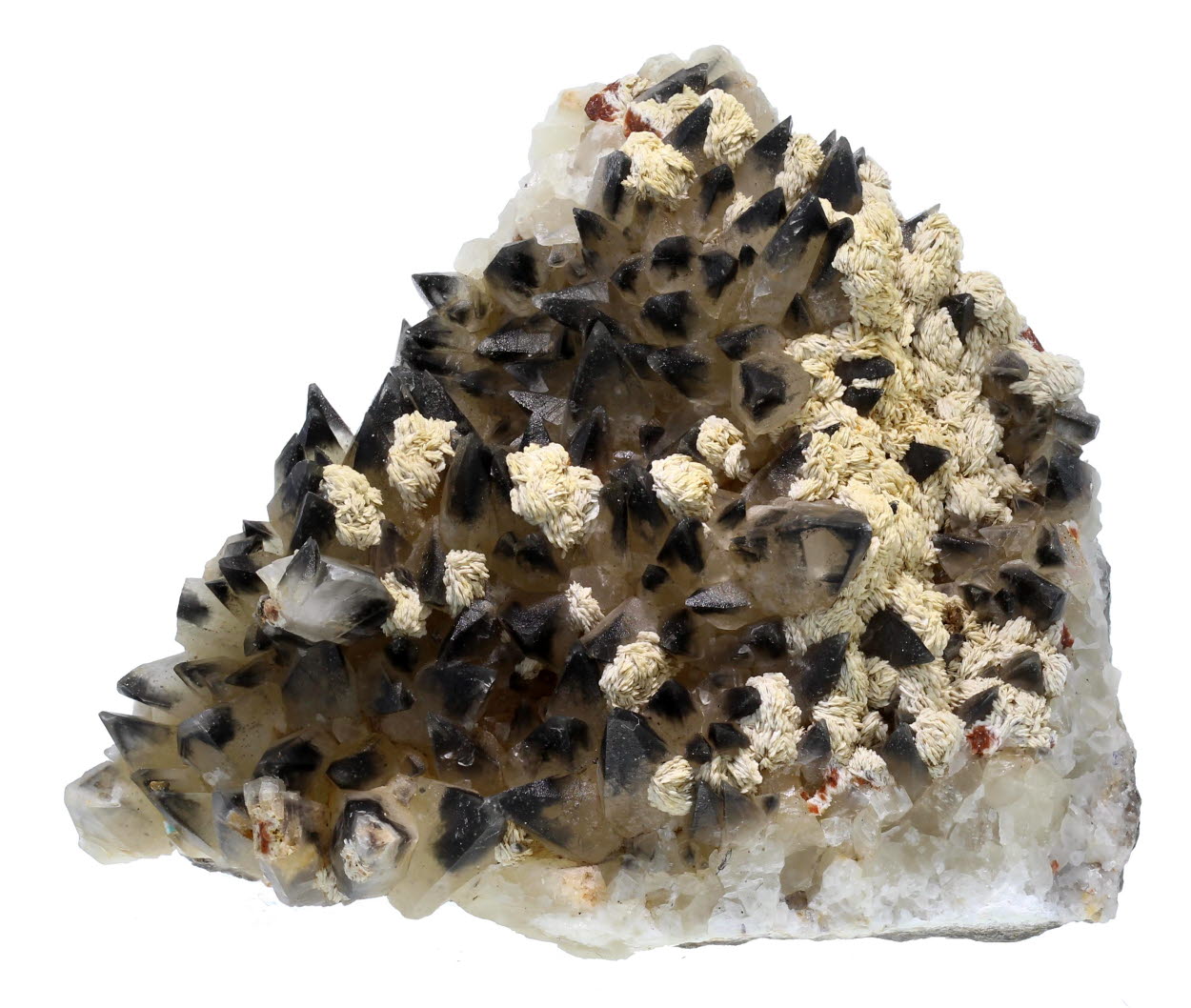 Baryte & Calcite With Hydrocarbon Inclusions